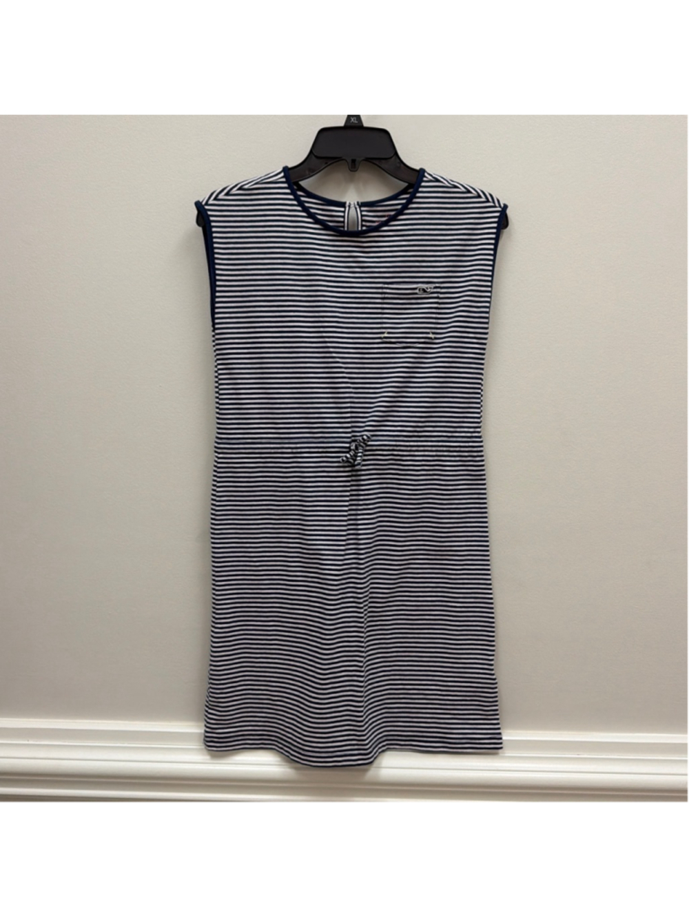 Vineyard Vines Blue White Striped Edgartown Girls Dress Sz Large!